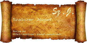 Szalczer József névjegykártya
