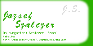 jozsef szalczer business card